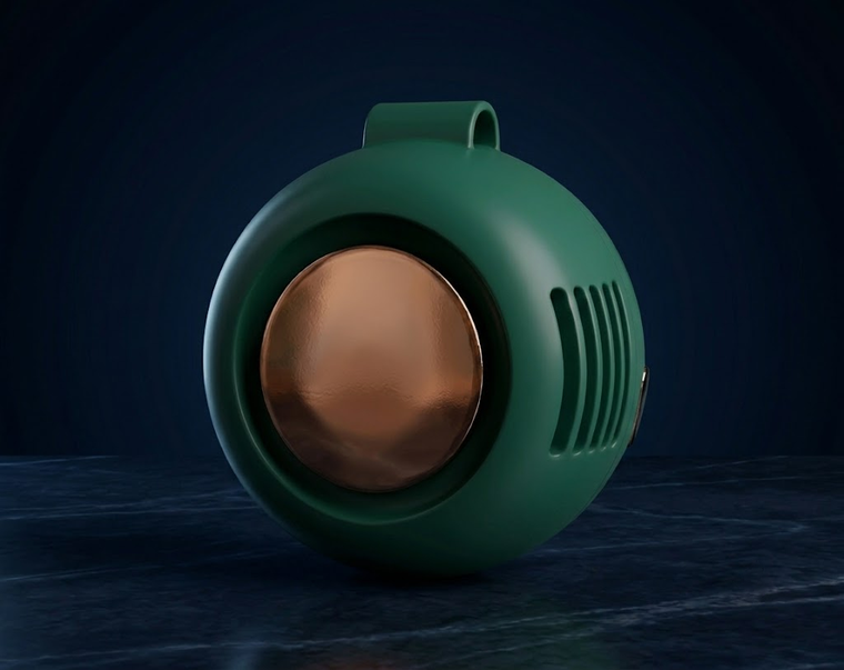 Ventilador en color verde